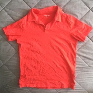 Red polo shirt